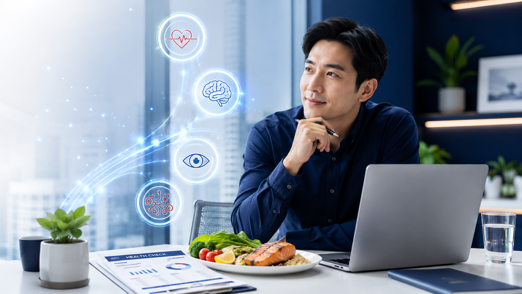 คนทำงานที่เริ่มสนใจดูแลไขมันในเลือด สมอง สายตา และสุขภาพประจำวันด้วย Omega-3