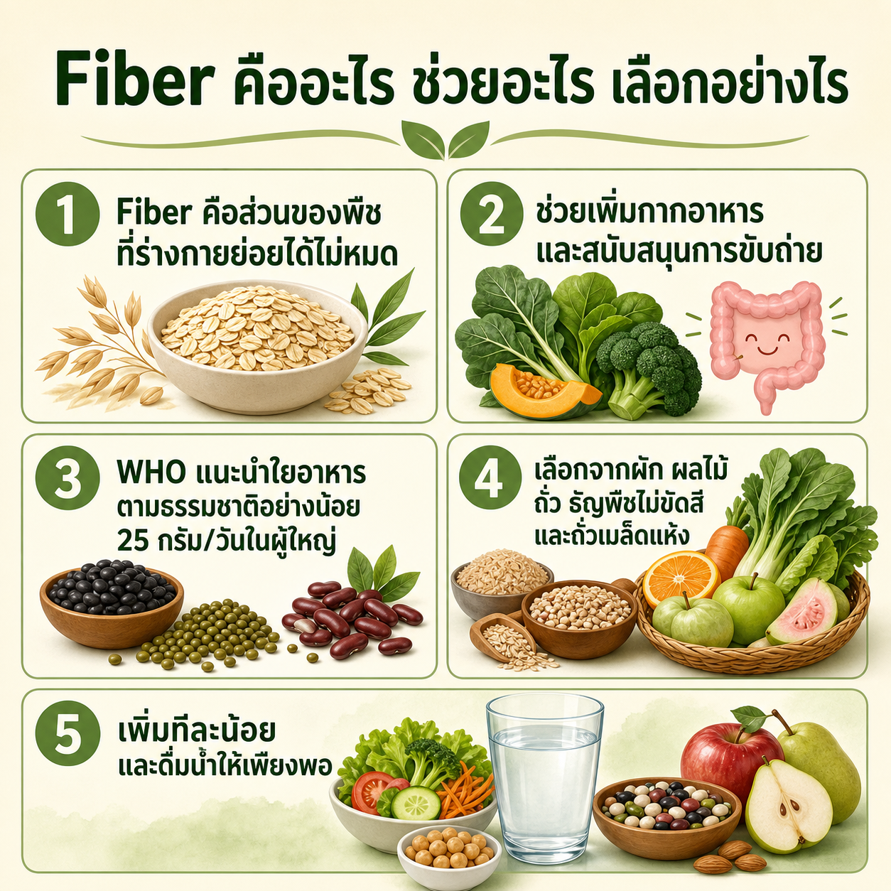 อินโฟกราฟิกสรุป Fiber คืออะไร ช่วยอะไร และเลือกอย่างไร
