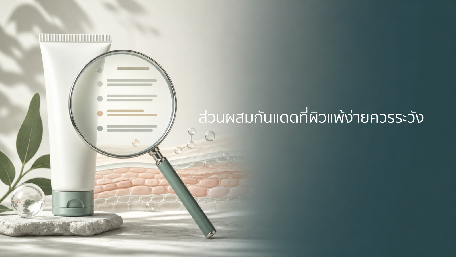 ส่วนผสมกันแดดที่ผิวแพ้ง่ายควรระวังกับการอ่านฉลากอย่างมีหลักฐาน